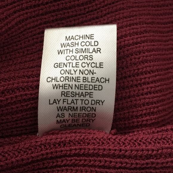 Torn By Ronny Kobo Scoop Neck Peplum Knit Sweater Burgundy Size S - Picture 10 of 10